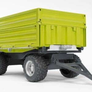 Przyczepa wywrotka z podwyższanymi burtami - zielona przyczepa - 02203 - BRUDER