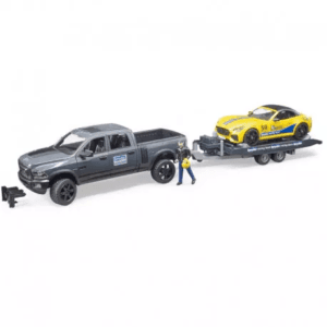 Auto Dodge RAM 2500 Power Wagon z lawetą i autem Roadster Racing Team - ZESTAW - 02504 - BRUDER