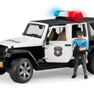 Auto Jeep Wrangler Unlimited Rubicon policyjny z figurką policjanta - 02526 - BRUDER