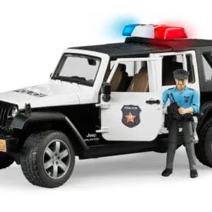 Auto Jeep Wrangler Unlimited Rubicon policyjny z figurką policjanta - 02526 - BRUDER