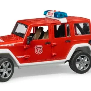 Auto Jeep Wrangler Unlimited Rubicon straż pożarna z figurką strażaka i z modułem - 02528 BRUDER