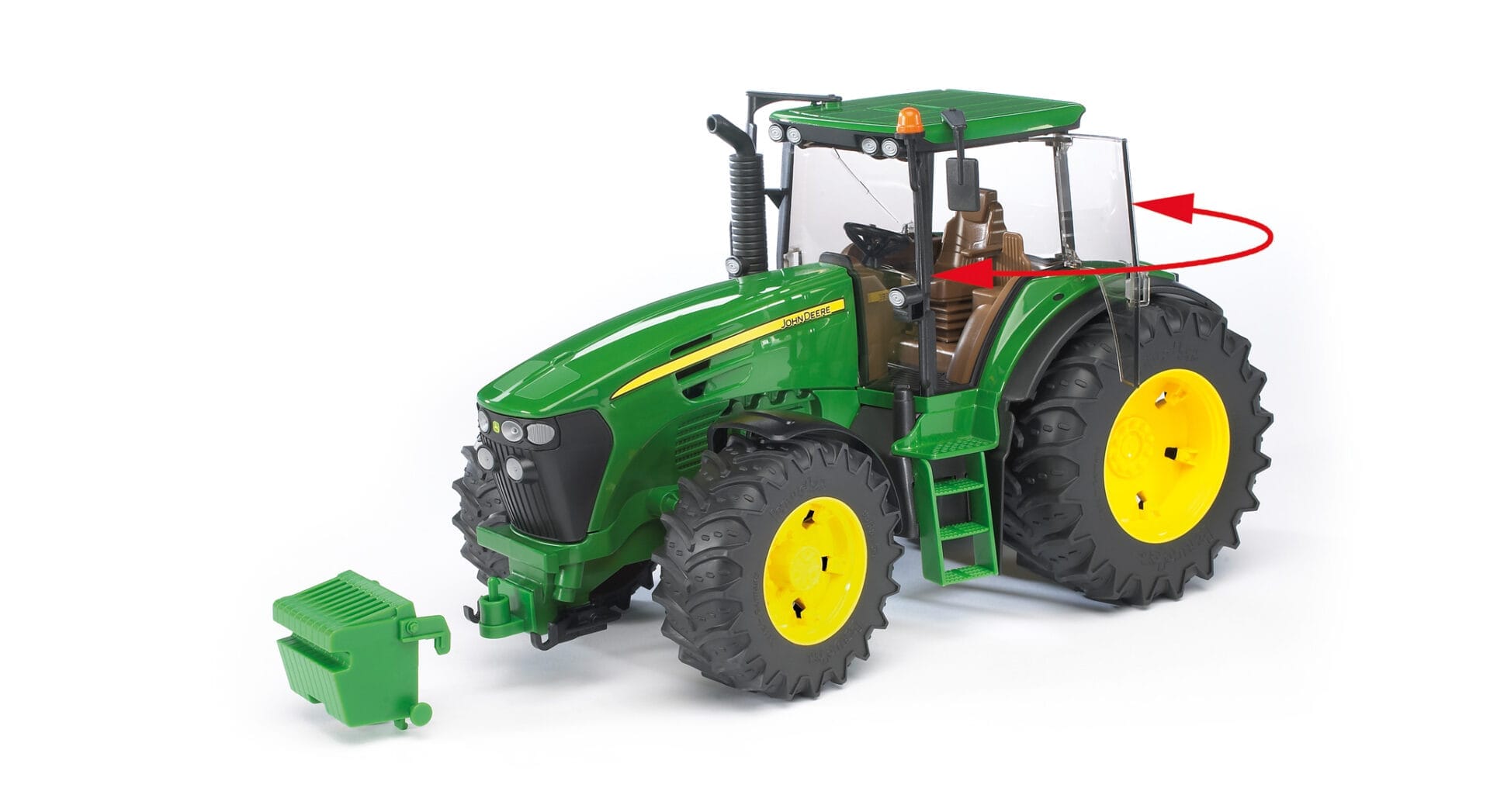 Traktor John Deere 7930 z ładowarką - 03051 - BRUDER 8 Traktor John Deere 7930 z ładowarką - 03051 - BRUDER