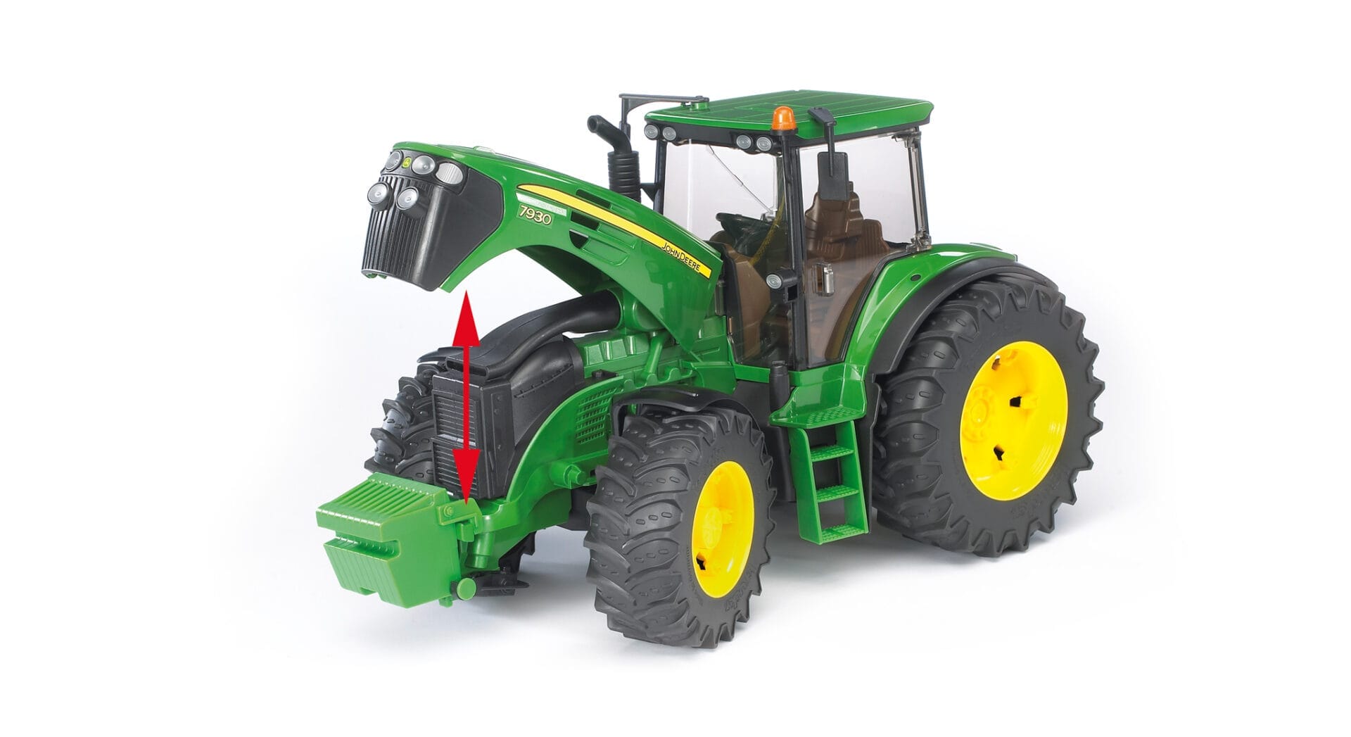 Traktor John Deere 7930 z ładowarką - 03051 - BRUDER 9 Traktor John Deere 7930 z ładowarką - 03051 - BRUDER