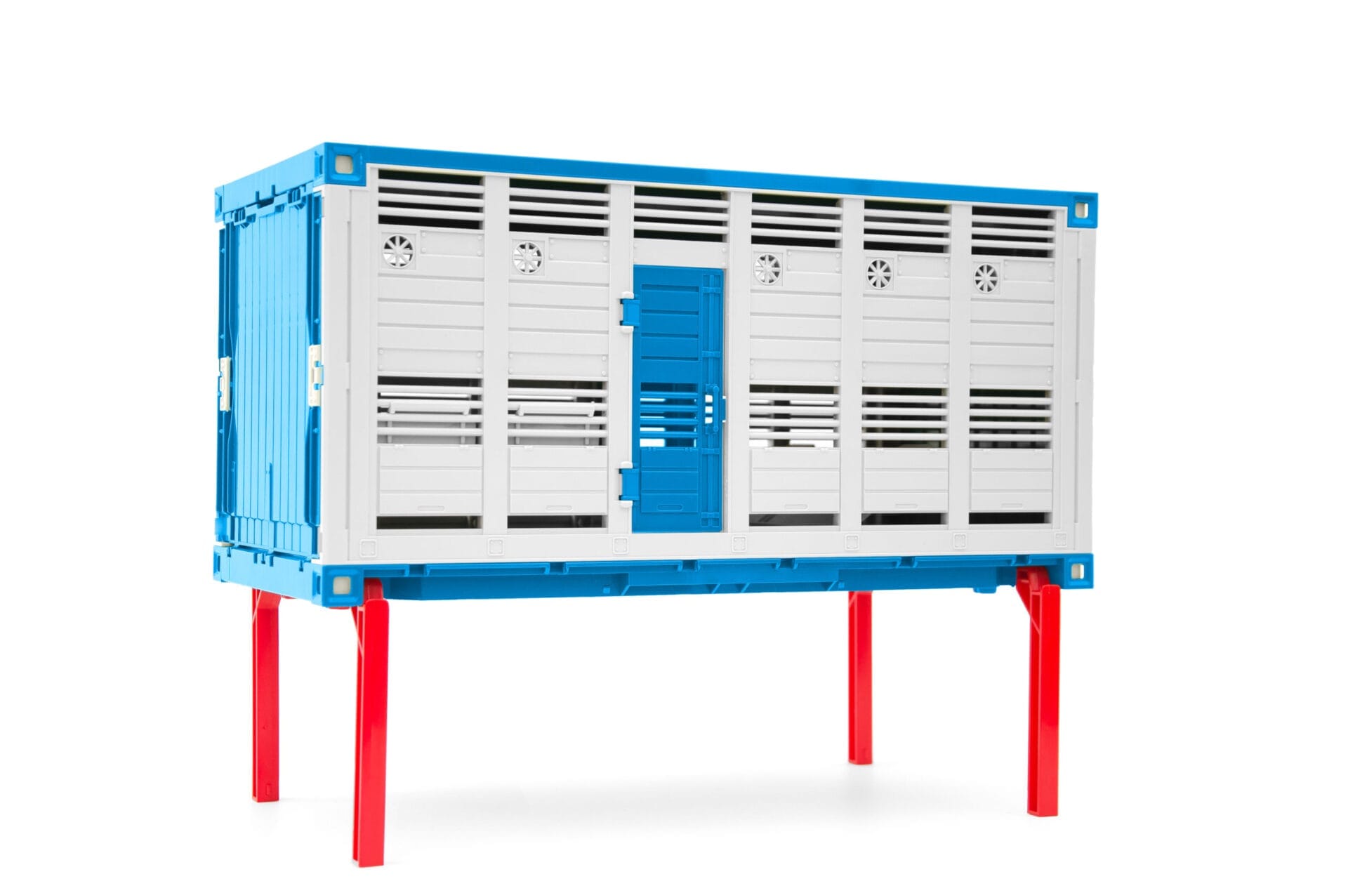 Ciężarówka do przewozu bydła SCANIA R (kontener) z figurką krowy - 03549 - BRUDER 4 Ciężarówka do przewozu bydła SCANIA R (kontener) z figurką krowy - 03549 - BRUDER