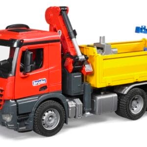 Ciężarówka - Wywrotka skrzyniowa Mercedes Benz Arocs z dźwigiem i akcesoriami - 03651 - BRUDER