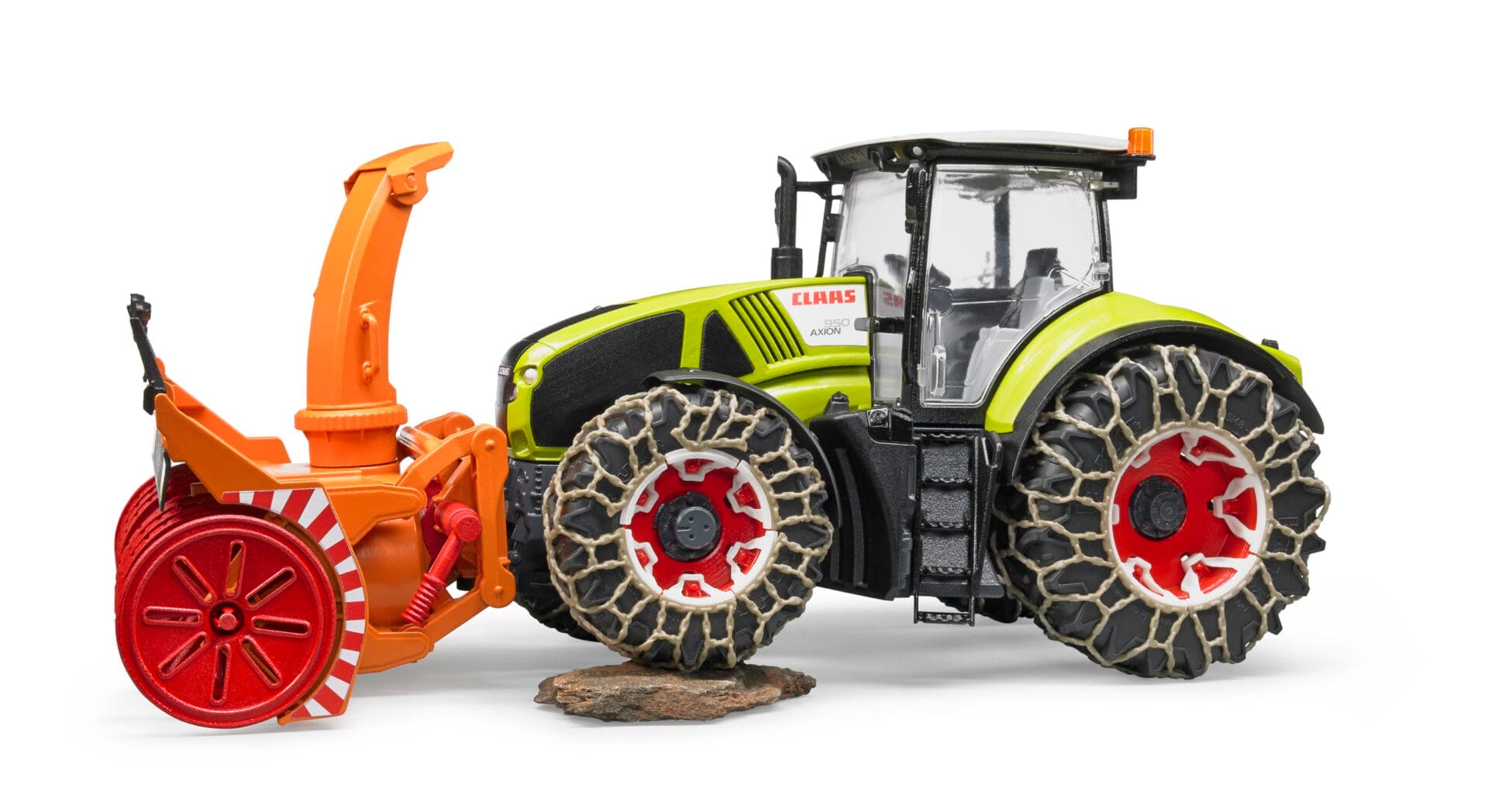 Traktor Claas Axion 950 z pługiem śnieżnym i łańcuchami na kołach - 03017 - BRUDER 5 Traktor Claas Axion 950 z pługiem śnieżnym i łańcuchami na kołach - 03017 - BRUDER