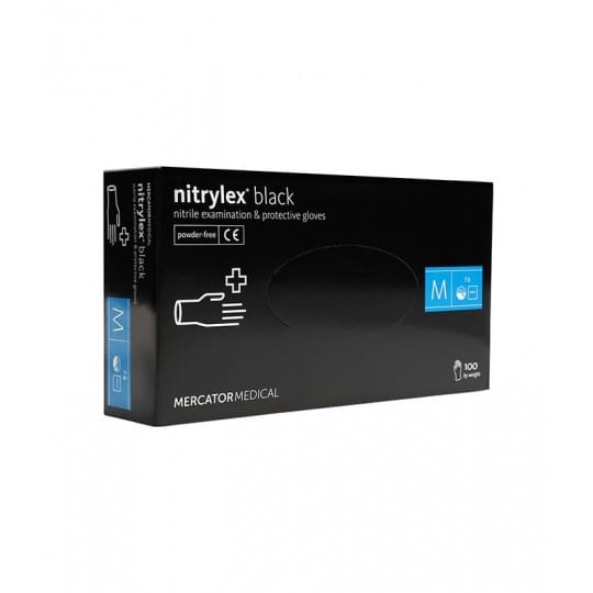 Rękawiczki nitrylowe black MED - M - NITRYLEX 1