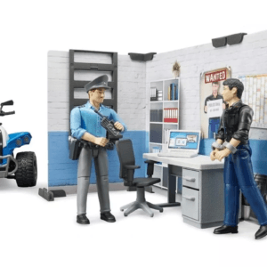 Komenda Policji + Quad + figurki przestępcy i policjanta - 62730 - BRUDER