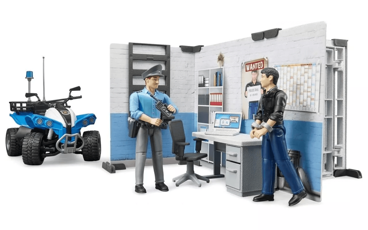 Komenda Policji + Quad + figurki przestępcy i policjanta - 62730 - BRUDER 1 Komenda Policji + Quad + figurki przestępcy i policjanta - 62730 - BRUDER