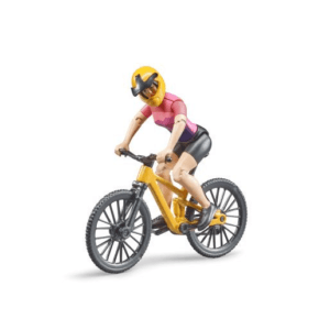 Figurka kolarki z rowerem górskim - 63110 - BRUDER