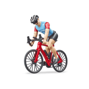 Figurka kolarza z rowerem górskim - 63111 - BRUDER