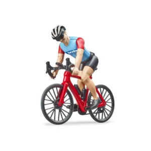 Figurka kolarza z rowerem górskim - 63111 - BRUDER