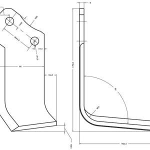 Nóż kątowy prawy 80X8, Rozstaw otw 56 śr.14,5 ZAMIENNIK MASCHIO 01110428 (1)