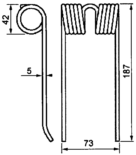Palec podbieracza prasy NEW HOLLAND - 80131673 GW196 2 Palec podbieracza prasy NEW HOLLAND - 80131673 GW196