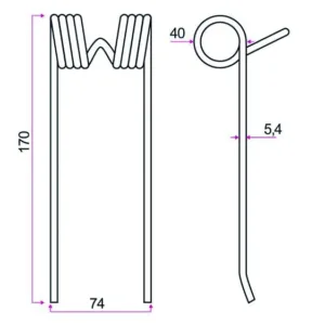 Ząb PICK-UP Oryginał MASCHIO B018P0003R-180006 (1)