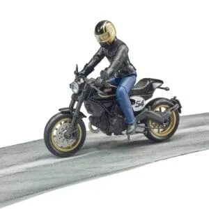 Motocykl Scrambler Ducati Cafe Racer z kierowcą - 63050 - BRUDER