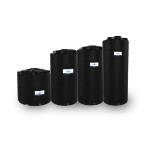 Zbiornik jednopłaszczowy pojemność 22 000l z zaworem kulowym 3“ na dole zbiornika, kolor czarny