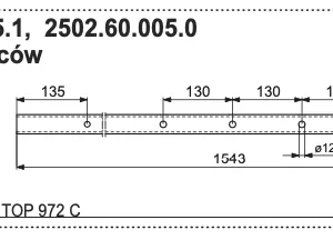 Rura zgrabiarki 43x1543 mm - 2502.60.005.1 - POTTINGER