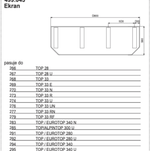 Ekran 1800x580 mm - 499.043 - POTTINGER