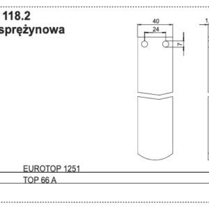 Taśma sprężynowa plandeki - Resor piórowy - 57+919 118.2 - Pottinger
