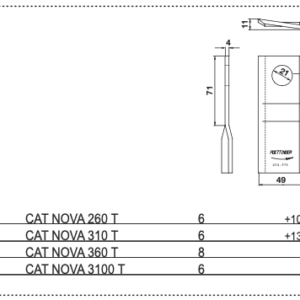 Nożyk kosiarki - LEWY - 434.975 - Pottinger