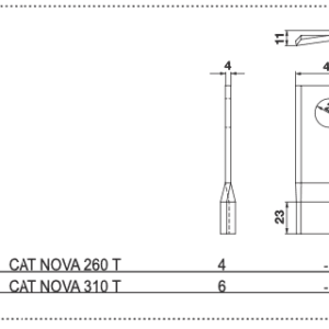 Nożyk do kosiarki rotacyjnej - skośny prawy - 434.972 - Pottinger