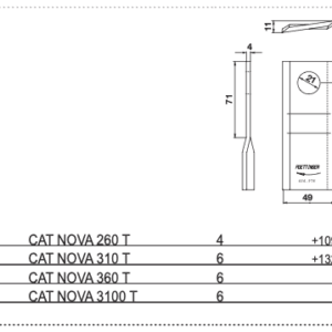 Nożyk kosiarki - PRAWY - 434.976 - Pottinger