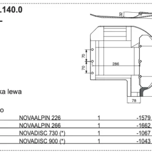 Płoza ślizgowa kosiarki - LEWA - 318.60.140.0 - Pottinger