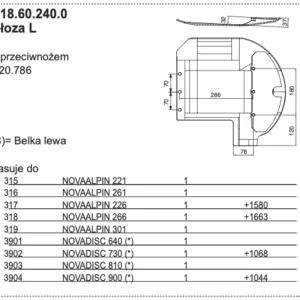 Płoza ślizgowa kosiarki - LEWA - 318.60.240.0 - Pottinger