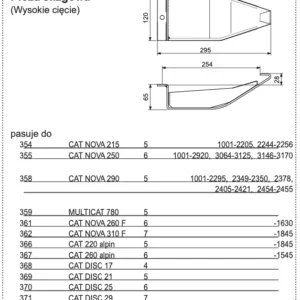 Płoza ślizgowa kosiarki - (Wysokie cięcie) - 354.65.010.0 - Pottinger