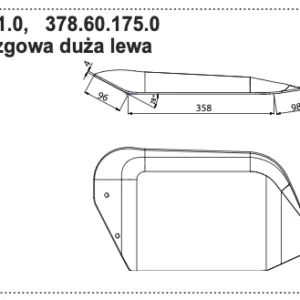 Płoza ślizgowa - LEWA - Duża - 378.60.171.0 - Pottinger