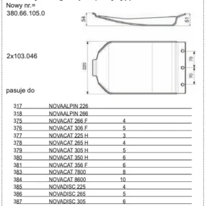 Płoza kosiarki - wysokiego cięcia (stary typ) - 380.66.100.1 - Pottinger