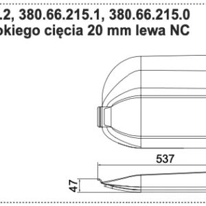 Płoza kosiarki - LEWA - wysokiego cięcia 20 mm NC - 380.66.215.2 - Pottinger