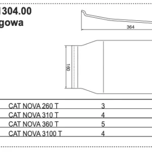 Płoza ślizgowa kosiarki - 88+0446.1304.00 - Pottinger