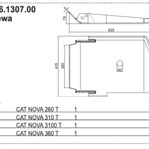 Płoza kosiarki - LEWA - 88+2446.1307.00 - Pottinger