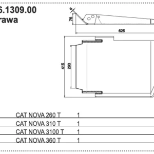 Płoza kosiarki - PRAWA - 88+2446.1309.00 - Pottinger