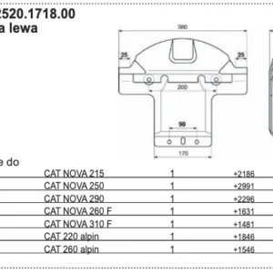 Płoza kosiarki - LEWA - 88+2520.1718.00 - Pottinger