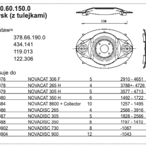 Dysk belki tnącej kosiarki - z tulejkami - 380.60.150.0 - Pottinger