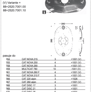 Dysk tnący kosiarki - Tarcza tnąca - 88+2520.7001.00 - Pottinger
