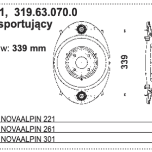 319.63.070.1 - Bęben transportujący Odstęp otworów: 339 mm - POTTINGER