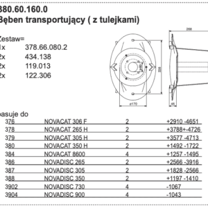 380.60.160.0 Bęben transportujący (z tulejkami) - POTTINGER