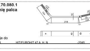 Ramię przetrząsacza - mocowanie palca - 204.70.080.1 - Pottinger