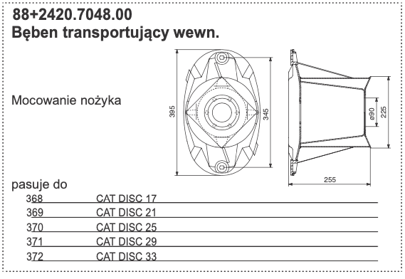 88+2420.7048.00 Bęben transportujący wewn. - POTTINGER 1 88+2420.7048.00 Bęben transportujący wewn. - POTTINGER