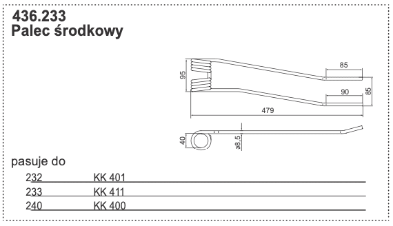 Palec środkowy 1 Palec środkowy