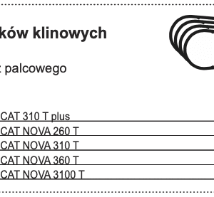 Zestaw pasków klinowych 640 obr/min do spulchniacza palcowego