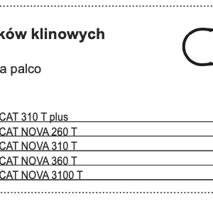 Zestaw pasków klinowych 1000 obr/min do spulchniacza palcowego