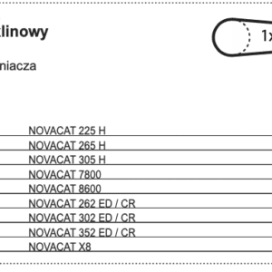 Pasek klinowy 700 obr/min do spulchniacza