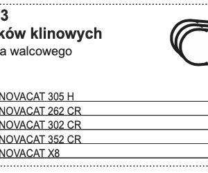Zestaw pasków klinowych do spulchniacza walcowego