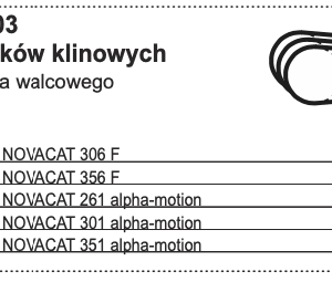 Zestaw pasków klinowych do spuchniacza walcowego