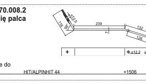 Ramię palca przetrząsacza - 211.70.008.2 - Pottinger
